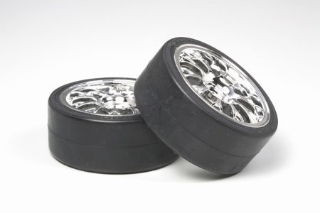 (53959) Metal Plated Mesh Wheels w/DRIFT Tire Type D  2ks (1)