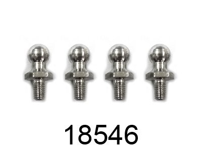 Kulové čepy řízení 2,6mm, 4ks.