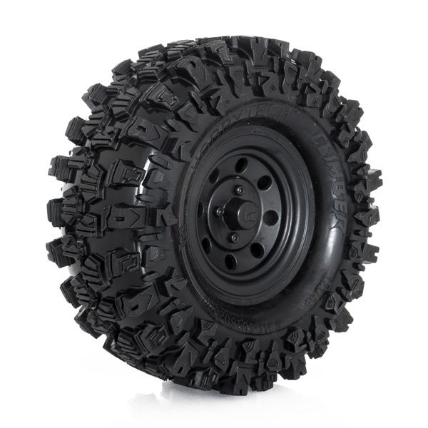 Kompletní CRAWLER 1/10 gumy "CLIMBER", černý disk, 2 ks.