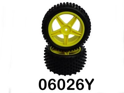 Gumy nalepené – Buggy 1:10, zadní, 2ks (Žluté)