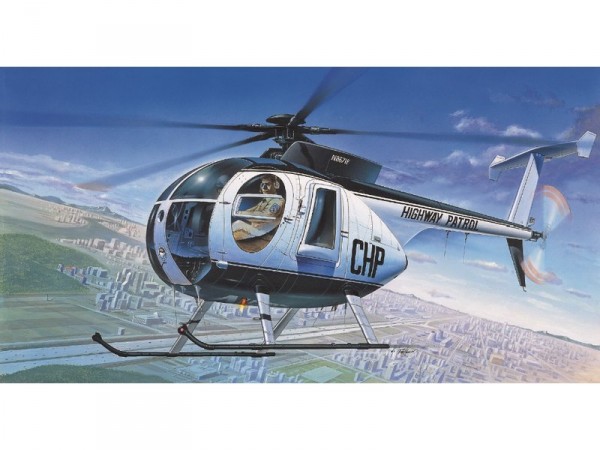 thumbnail image 2 of Academy 1:48 Hughes 500D Police Copter Plastic Model Kit – ACD12249, Unassembled, Militaria Theme 2 of 4