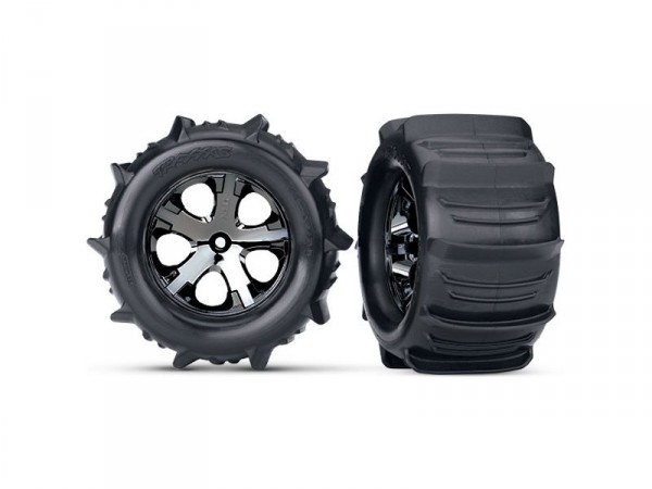 Traxxas kolo 2.8", disk All-Start černý chrom, pneu Paddle (pár)