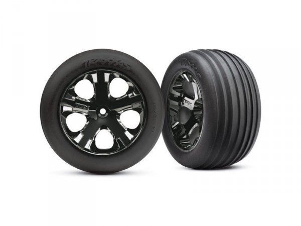 Traxxas kolo 2.8", disk All-Star černý chrom, pneu Ribbed (2) (přední)