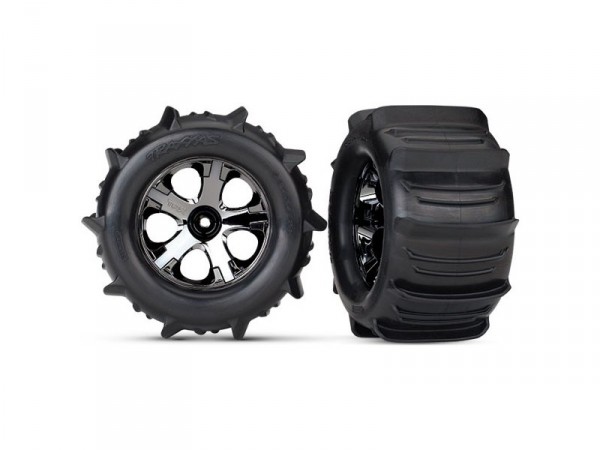 Traxxas kolo 2.8", disk All-Star černý chrom, pneu Paddle (2)