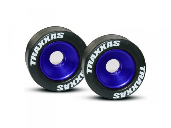 Traxxas hliníkové kolo opěrných koleček (Wheelie) modré (2)