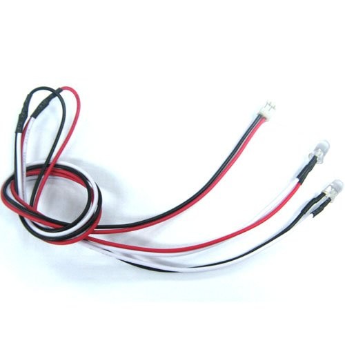 bílé LED diody 5mm/1 pár/konektor Tamiya (1)