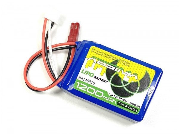 LiPo baterie 7,4V 1200mAh pro vysílače Absima CR6P a CR6S