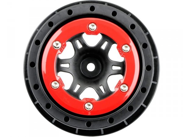 Pro-Line disk 2.2/3.0" Split Six zadní H12 červeno-černý (2)