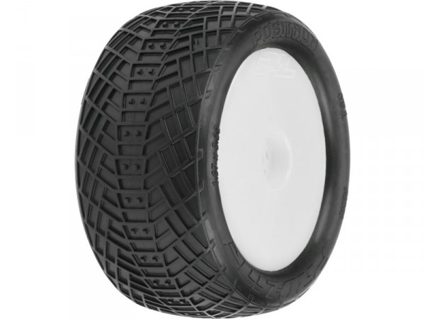 Pro-Line kolo 2.2", pneu Positron MC Buggy zadní, disk Velocity H12 bílý (2)