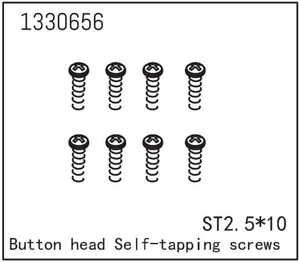 1330656 - Button Head self-tapping Screws ST2.5*10 (8)