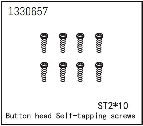 1330657 - Button Head self-tapping Screws ST2*10 (8)