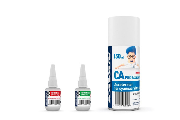 KAVAN PRO PNEU střední a řidké vteřinové lepidlo 20g + Kavan PRO aktivátor CA 150ml