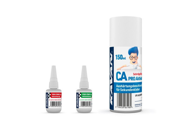 KAVAN PRO PNEU střední a řidké vteřinové lepidlo 20g + Kavan PRO aktivátor CA 150ml
