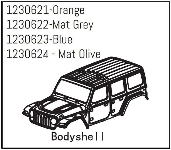 Body flat olive green