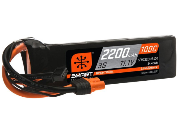 Spektrum Smart LiPo 11.1V 2200mAh 100C IC3