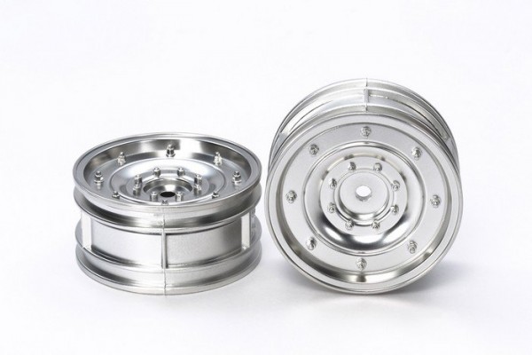 Matte Plated Silver Dish Wheels (2ks) (1)