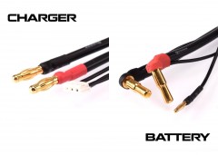 2S černý nabíjecí kabel G4/G5 - krátký 300mm - (4mm, 3-pin EH)