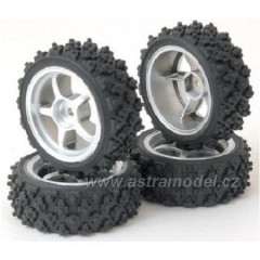 Kompletní sada kol off road (4) - stříbrná