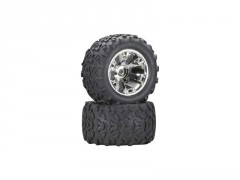 Traxxas kolo 3.8", disk Geode stříbrný S17, pneu Maxx (2)(2WD přední)