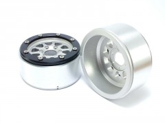 Kovové Beadlock CNC disky Absima Metsafil 1.9 Gear Silver/Black, 2ks