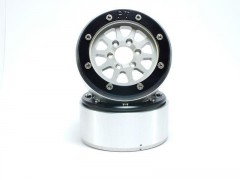 Kovové Beadlock CNC disky Absima Metsafil 1.9 Gear Silver/Black, 2ks