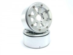 Kovové Beadlock CNC disky Absima Metsafil 1.9 Hammer Silver/Silver, 2ks