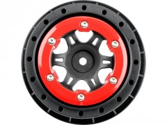 Pro-Line disk 2.2/3.0" Split Six přední H12 červeno-černý (2)