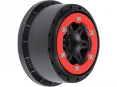 Pro-Line disk 2.2/3.0" Split Six zadní H12 červeno-černý (2)