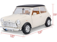 Bburago Mini Cooper 1969 1:18 béžová