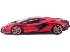 Bburago Lamborghini Sian FKP37 1:24 červená