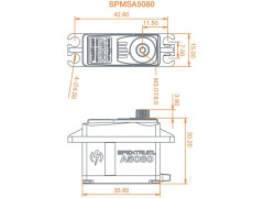 Spektrum servo A5080 9.4kg.cm 0.094s/60° MT/HS Min