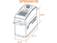 Spektrum servo A6190 8.3kg.cm 0.13s/60° MG HV 23T