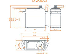 Spektrum servo S6240 Car High Speed 15kg.cm 0.08s/60° 23T