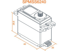 Spektrum servo S6240 Car High Speed 15kg.cm 0.08s/60° 23T