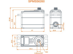 Spektrum servo S6260 Car High Speed HV 17.4kg.cm 0.06s/60° 23T