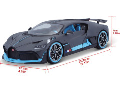 Bburago Bugatti Divo 1:18 šedá