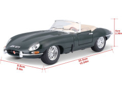 Bburago Jaguar E-type Cabriolet 1:18 zelená
