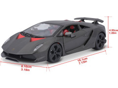 Bburago Plus Lamborghini Sesto Elemento 1:24 šedá metalíza