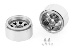 1.9'' Hliníkové beadlock disky offset -10 mm pro 1/10 crawler/expedice stříbrné - 2 ks