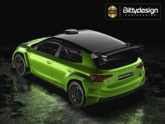 Karoserie čirá ŠKODA Fabia RS Rally2 1/10 rally 190mm, tvrdá 1,2 mm