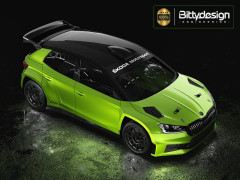 Karoserie čirá ŠKODA Fabia RS Rally2 1/10 rally 190mm, tvrdá 1,2 mm