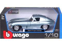 Bburago Jaguar E-type Coupe 1:18 světle modrá metalíza