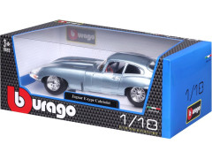 Bburago Jaguar E-type Coupe 1:18 světle modrá metalíza