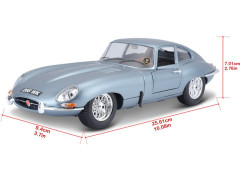 Bburago Jaguar E-type Coupe 1:18 světle modrá metalíza