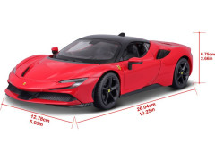 Bburago Ferrari SF90 Stradale 1:18 červená