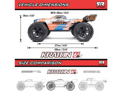 Arrma Kraton 6S V6 BLX 1:8 4WD RTR modrá/růžová