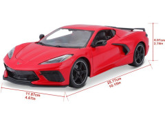 Maisto Chevrolet Corvette Stingray 2020 1:18 červená