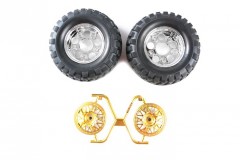 RC Rock Block Tires - w/2 Piece Mesh Wheels (1 pár) (5)